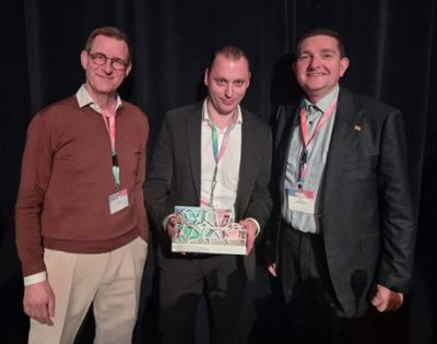 Foto van André, Jonathan & Ben bij de factory of the future awards